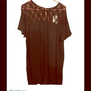 Suzanne Betro dress in black with lace on top